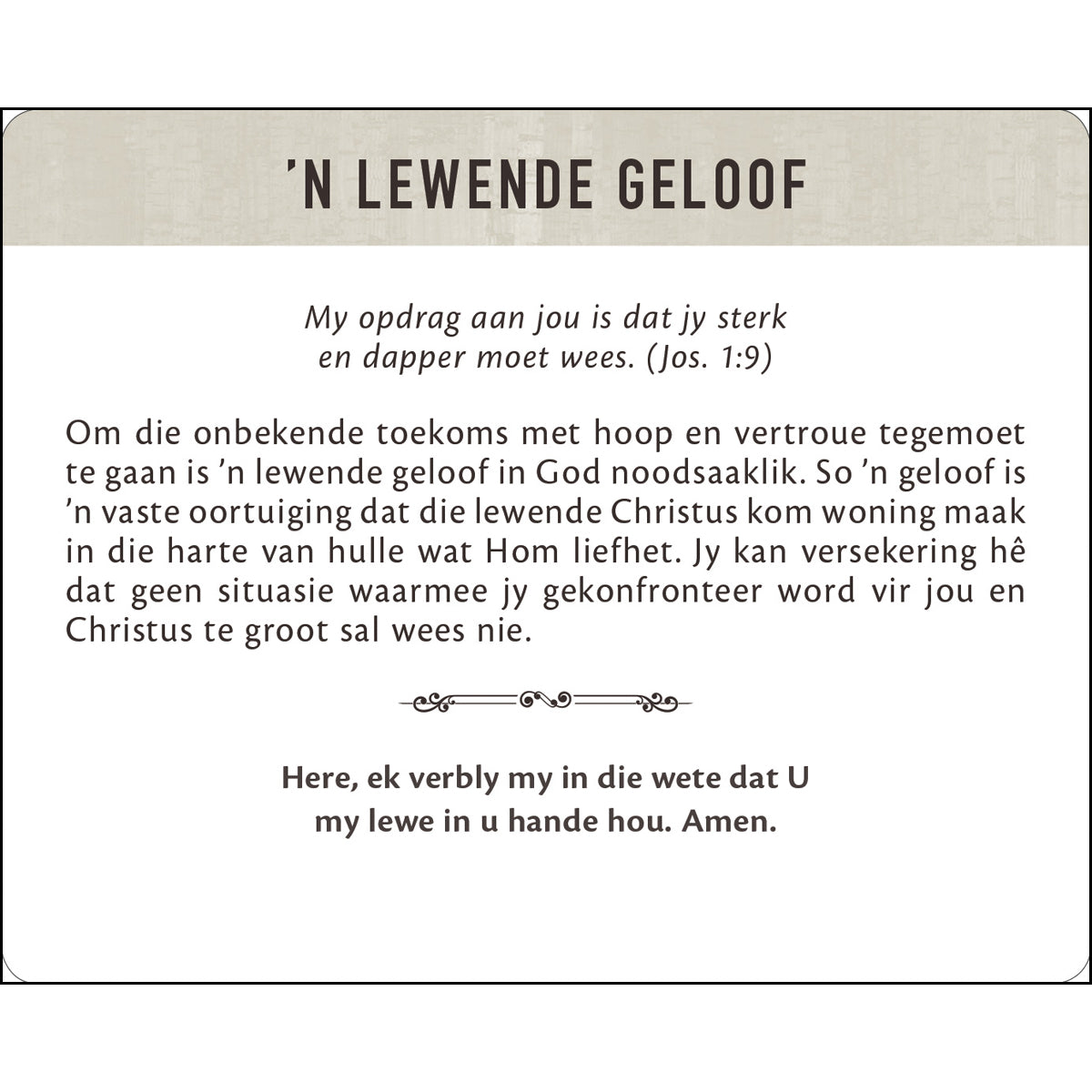 Geanker In Die Woord Afrikaans Prayer Cards In Tin By Solly Ozrovech