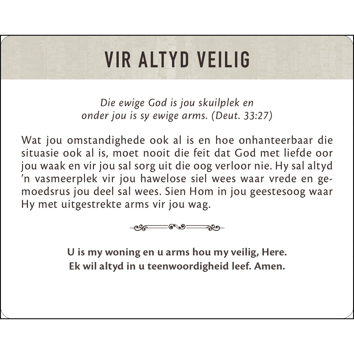Geanker In Die Woord Afrikaans Prayer Cards In Tin By Solly Ozrovech