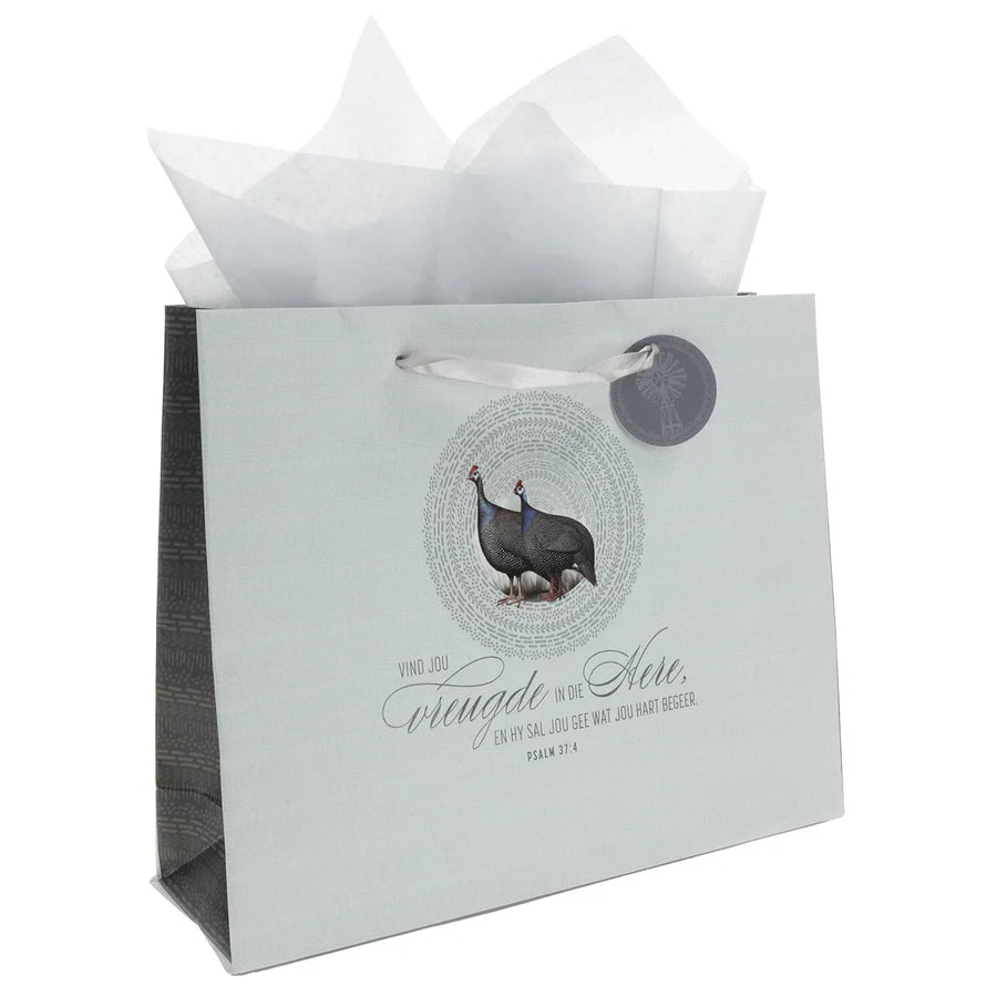 Vind Jou Vreugde in die Here Afrikaans Large Landscape Gift Bag with Gift Tag