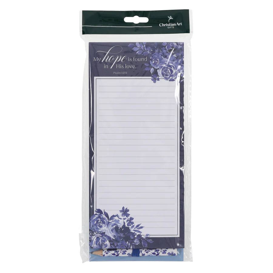 My Hope Is Found in His Love Magnetic Notepad with Pencil