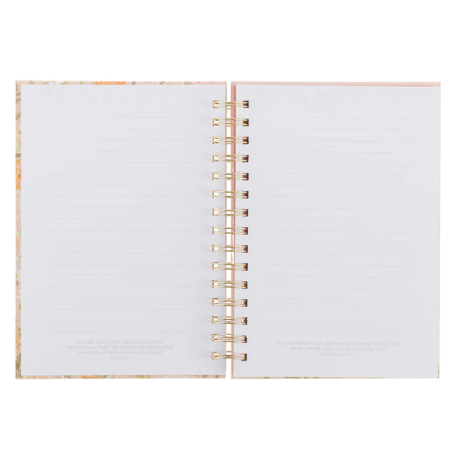 Consider How the Wildflowers Grow Orange Hardcover Wirebound Journal