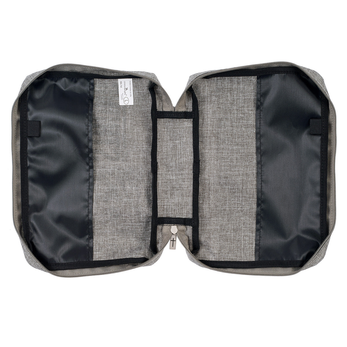 Bible Bag - Strong & Courageous Joshua 1:9 Gray (Poly-Canvas Bible Bag)