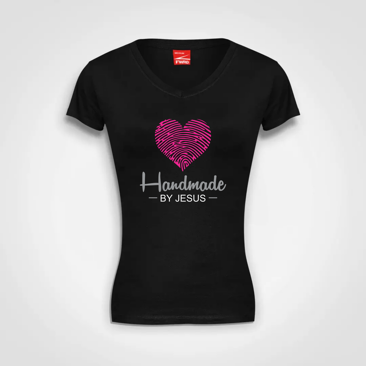Ladies V Neck T Shirt (B)- Handmade by Jesus