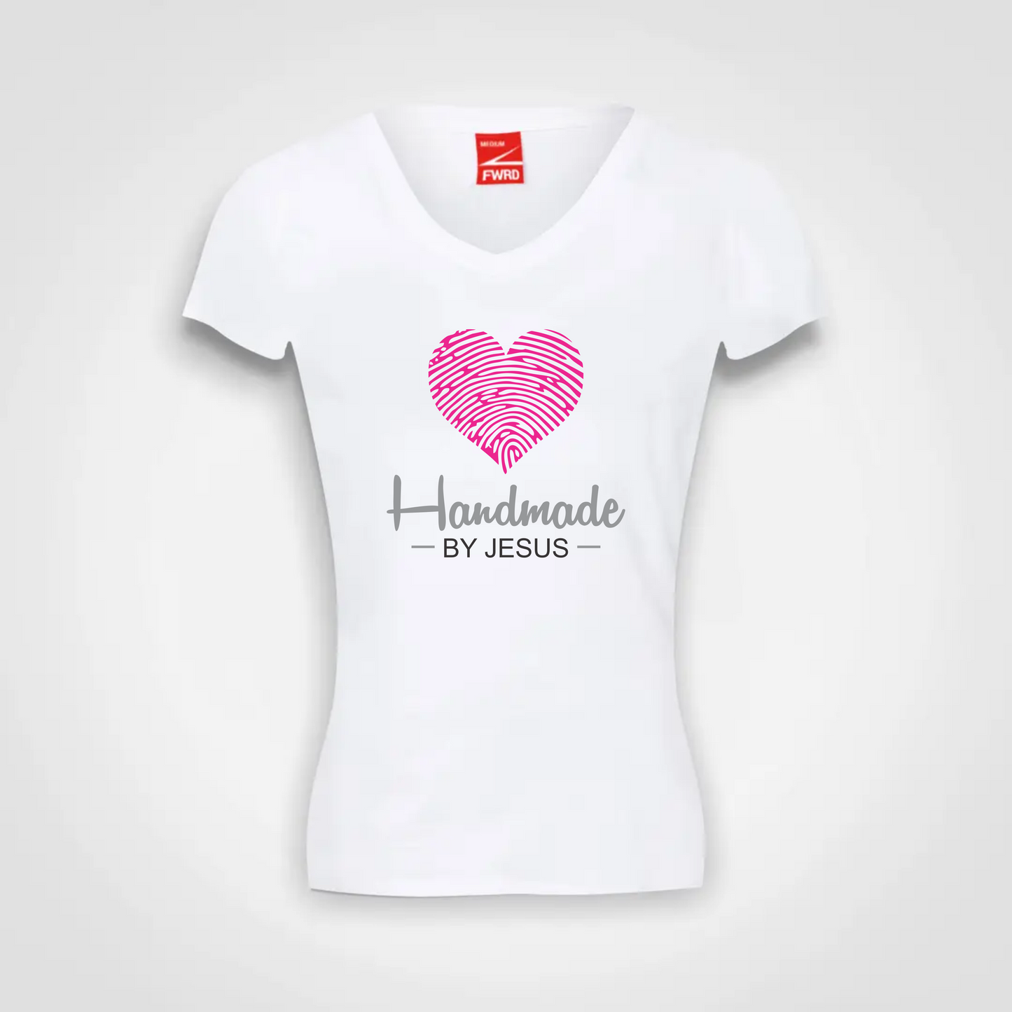 Ladies V Neck T Shirt (W)- Handmade by Jesus