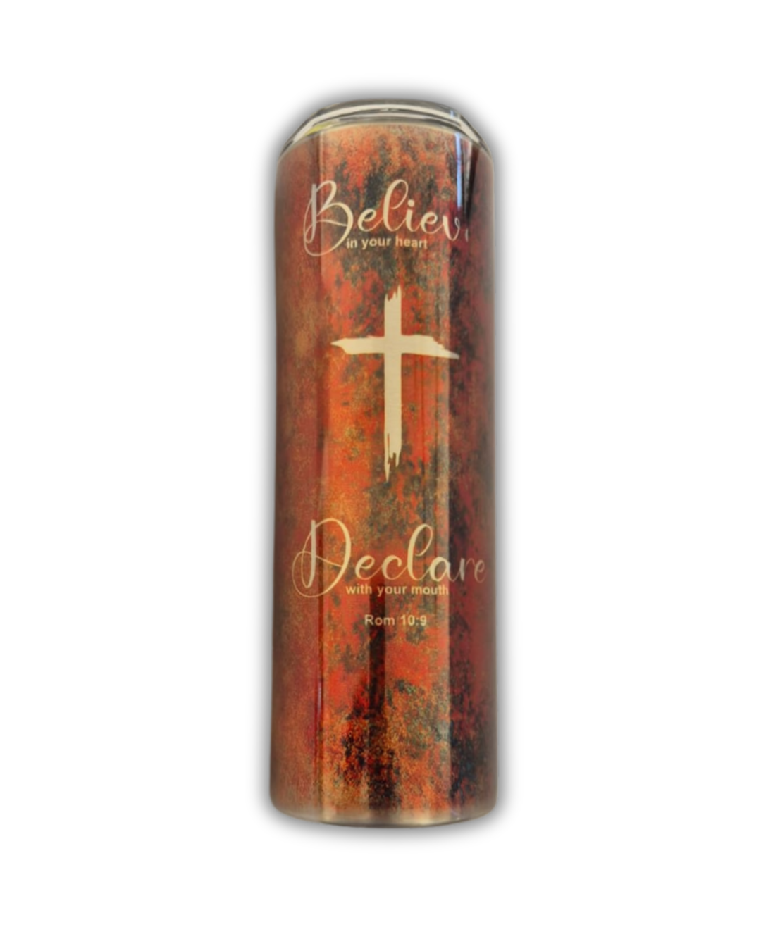 Stainless Steel Tumbler - Believe in your heart Declare with your mouth