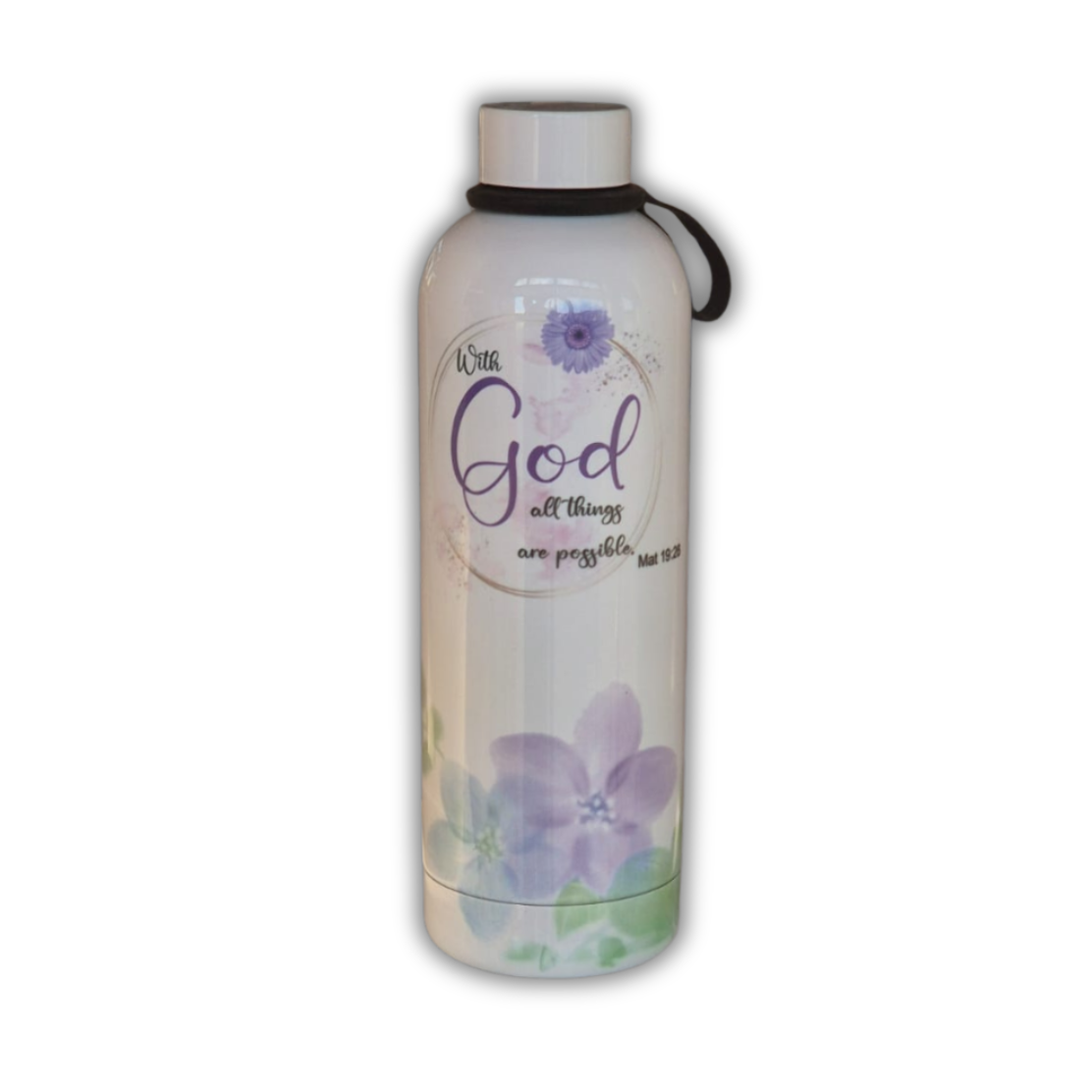 Water Bottle 750ml Luxury - With God all things are possible
