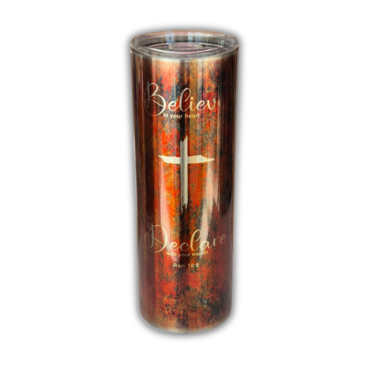 Stainless Steel Tumbler - Believe in your heart Declare with your mouth