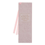 May the Lord Bless You and Keep You Pink Faux Leather Bookmark
