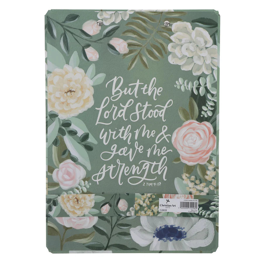 But the Lord Stood with Me and Gave me Strength Clipboard with Notepad