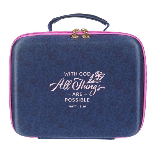 With God All Things Are Possible Hardcover Organizer Bible Case