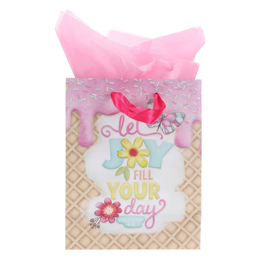 Let Joy Fill Your Day Medium Gift Bag with Gift Tag