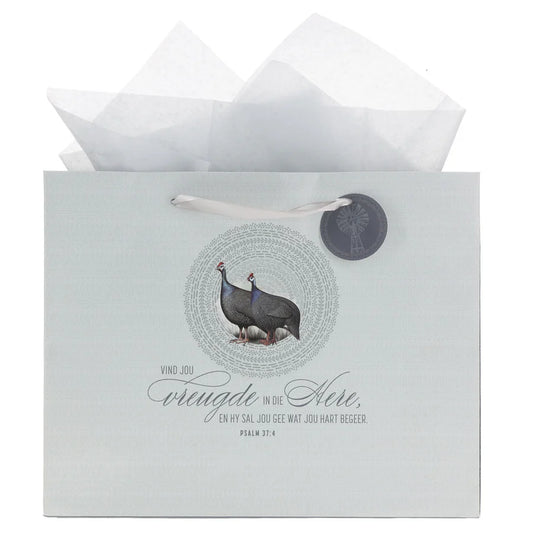 Vind Jou Vreugde in die Here Afrikaans Large Landscape Gift Bag with Gift Tag
