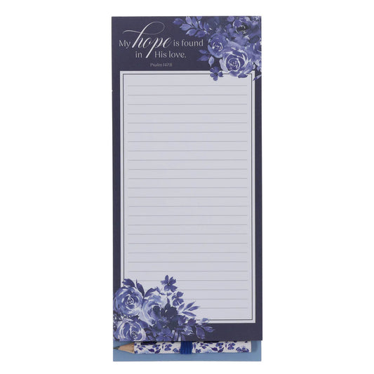 My Hope Is Found in His Love Magnetic Notepad with Pencil