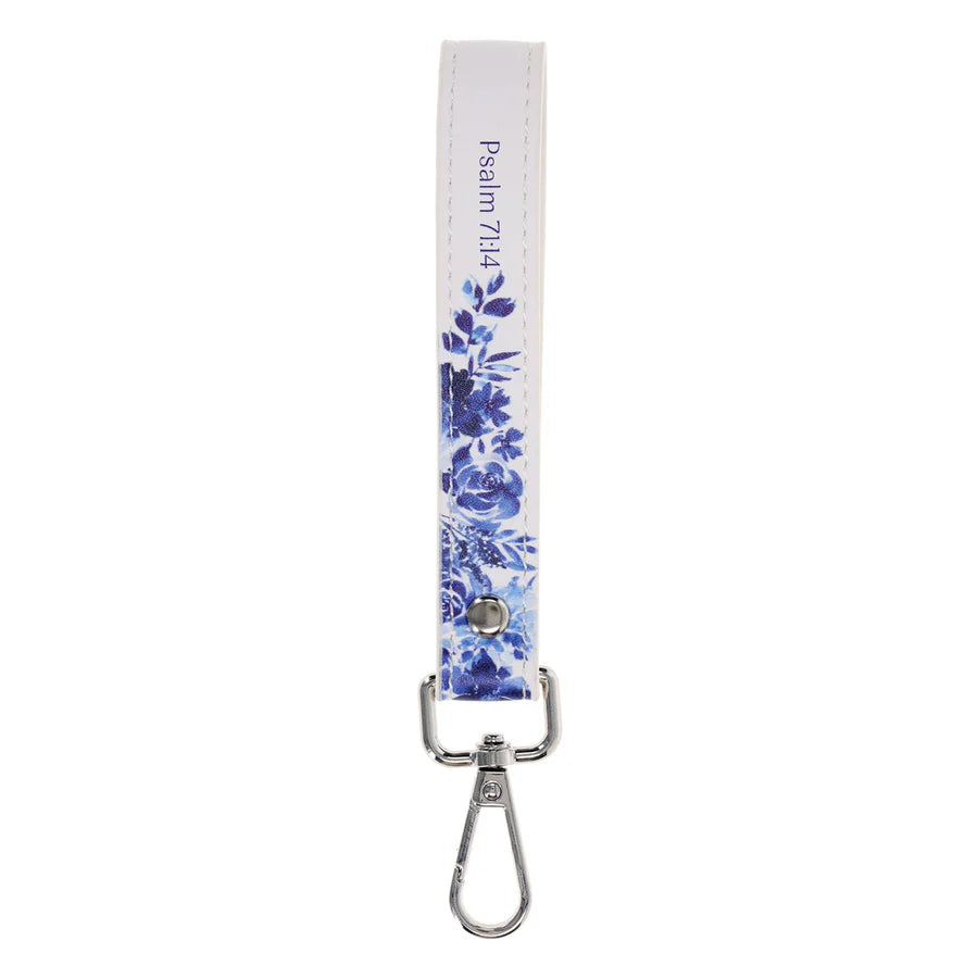 I Will Always Have Hope Faux Leather Wristlet Keychain