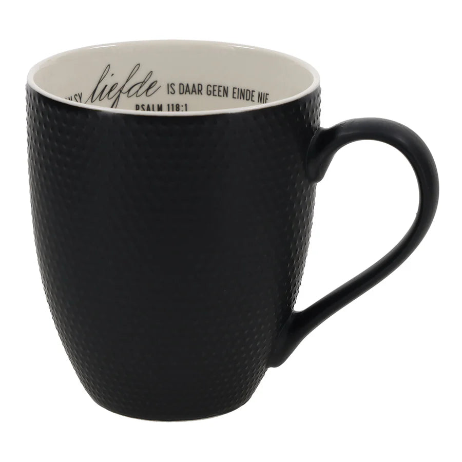 Aan Sy Liefde Is Daar Geen Einde Nie Afrikaans Ceramic Mug