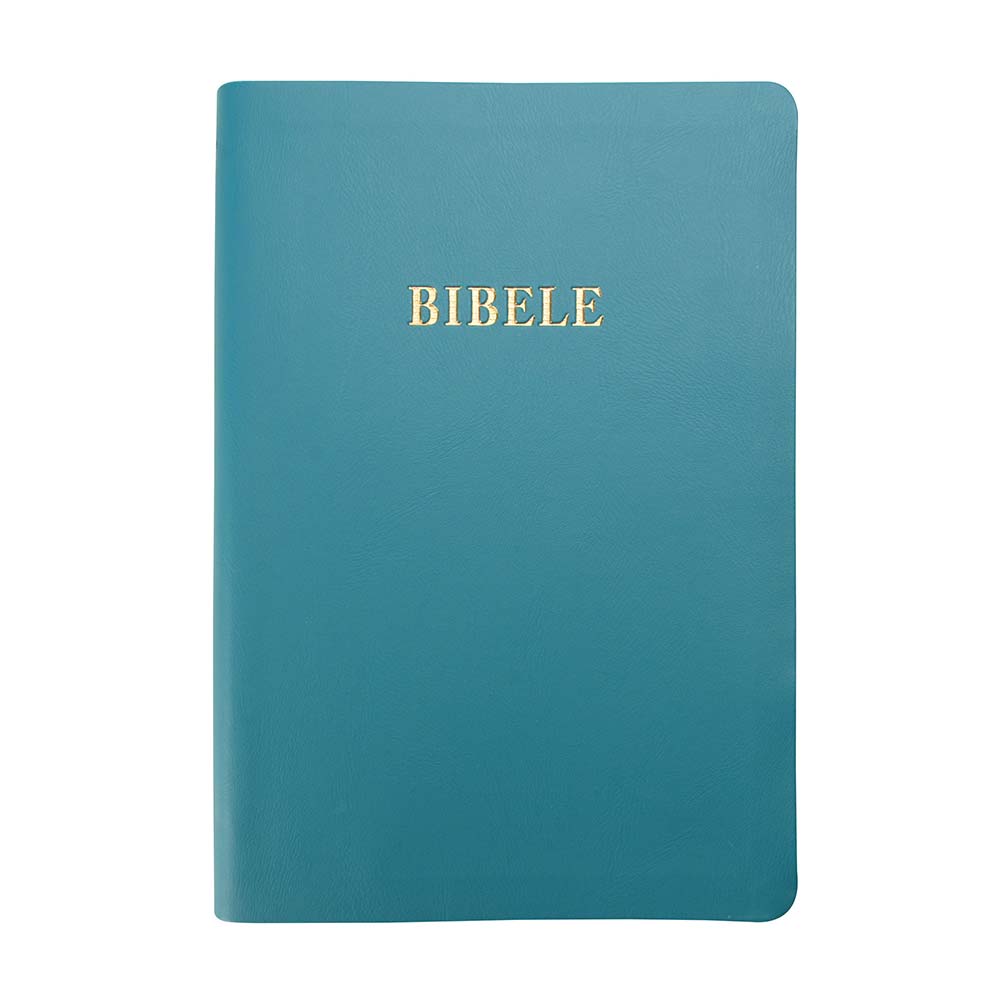 SESOTHO 1909 SO complete Bible, medium size, teal vinyl softcover, gilt-edged, ribbon marker