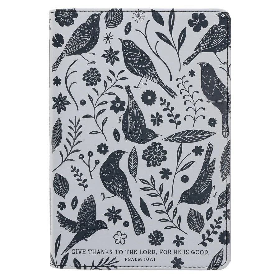 Give Thanks to the Lord for He Is Good Faux Leather Creative Journal