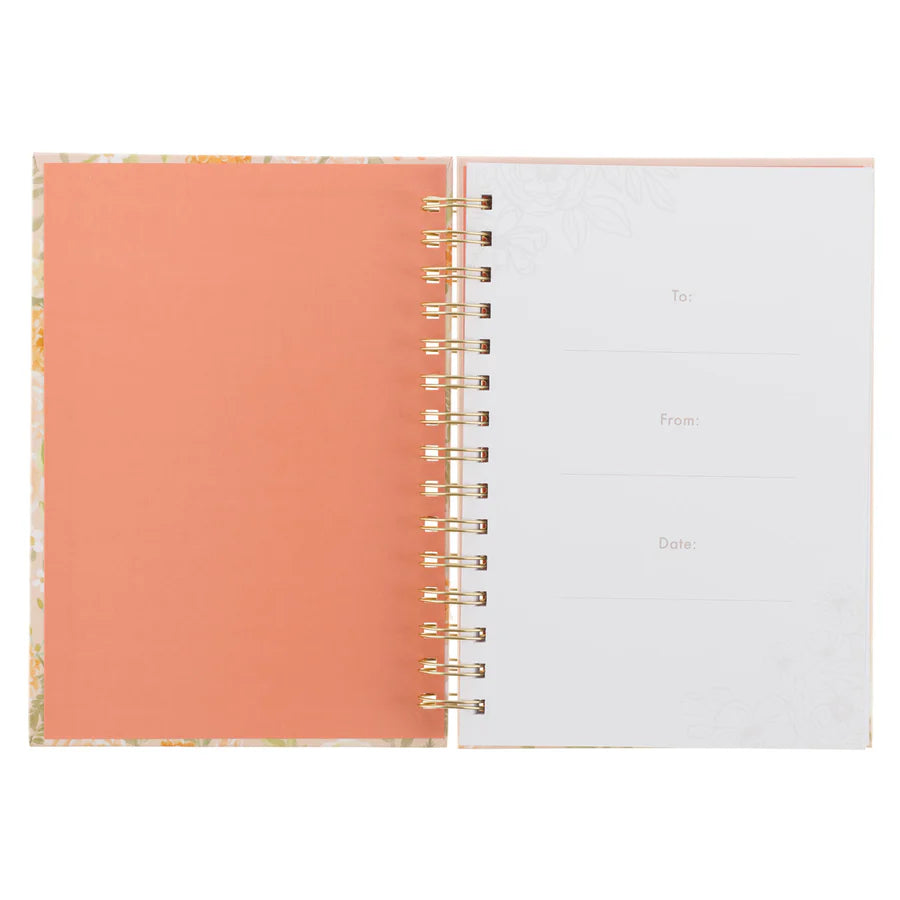 Consider How the Wildflowers Grow Orange Hardcover Wirebound Journal