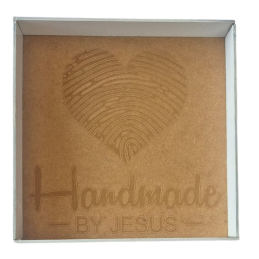 Handmade by Jesus  Laser Engraved