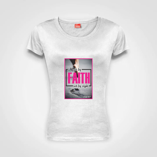 Ladies Classic T shirt (W)- Walk by Faith