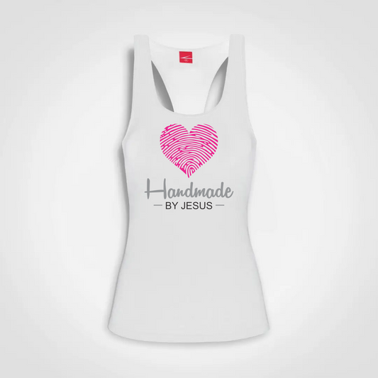 Handmade by Jesus - Ladies Sport Top White