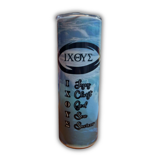 Tumbler - Fish White (Greek)
