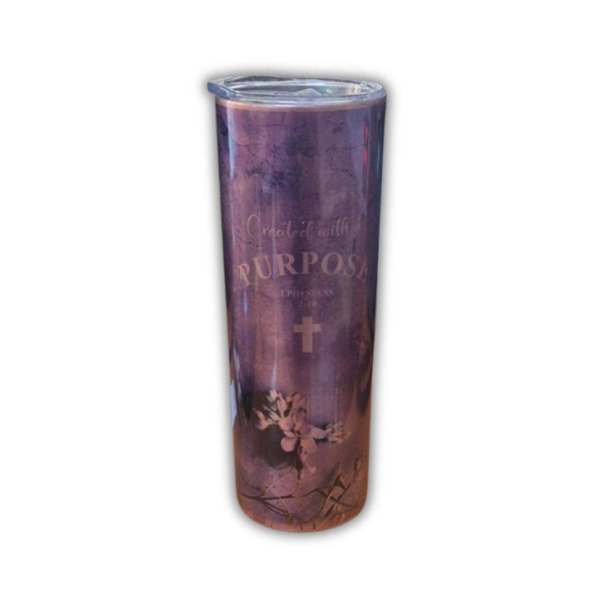 Stainless Steel Tumbler - Created with a purpose (Rose Gold)