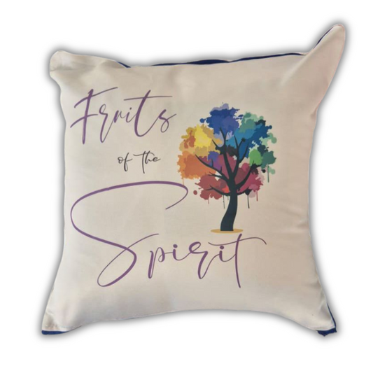 Blue Cushion - Fruits of the Spirit