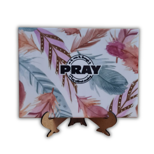 Pray on it, over it, through it Tile
